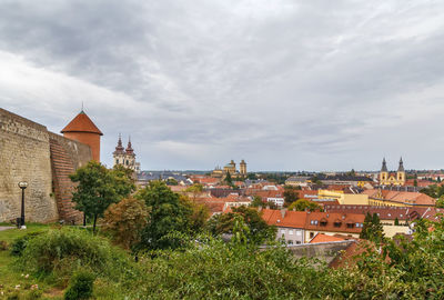 View of townscape against sky