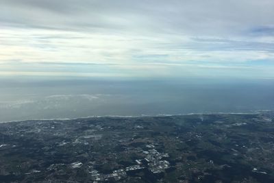 Aerial view of clouds against sky