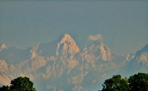 Low angle view of mountain against sky