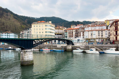 Bridge over river in city