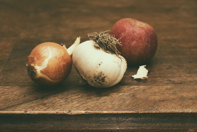 Close-up of fruits on table