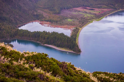 View over lagoa do fogo, azores islands vacation, outdoor experience.