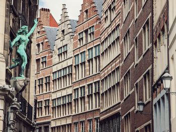 Low angle view of buildings in city