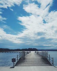 View of pier on sea