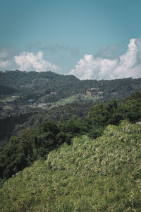 High angle view of landscape against sky