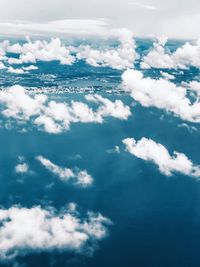 Aerial view of sea against sky