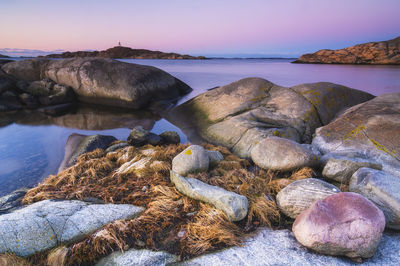 Coastal scene at sunset, sweden