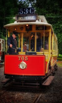 Train on railroad track