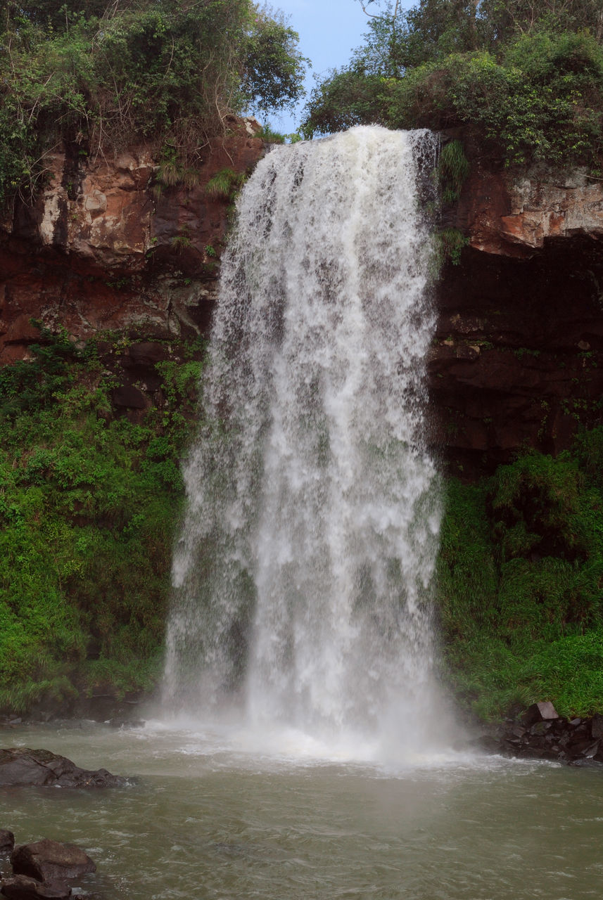 water, motion, waterfall, flowing water, long exposure, splashing, beauty in nature, flowing, nature, scenics, power in nature, waterfront, surf, blurred motion, rock - object, forest, idyllic, day, environment, outdoors