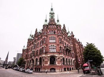 Cars parked in front of building