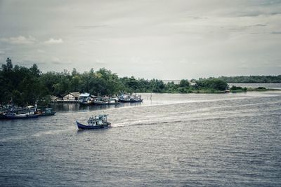 Scenic view of river against sky