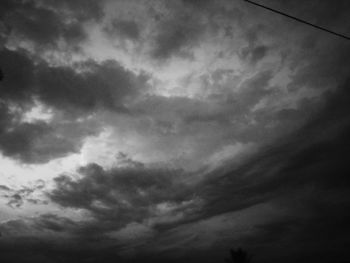 Low angle view of cloudy sky
