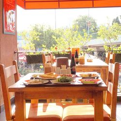 Chairs and tables in restaurant