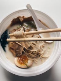 Close-up of soup in bowl