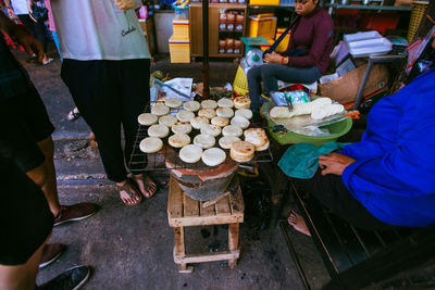 Low section of woman working