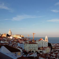 High angle shot of townscape