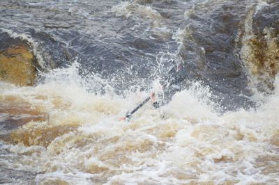 Man surfing in sea