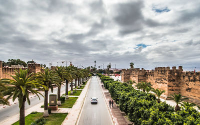 View of road passing through city