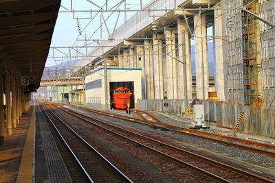 Railroad station platform