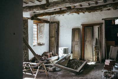 Abandoned building interior