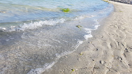 High angle view of beach