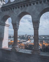 Arch bridge in city