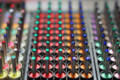 Close-up of multi colored lights