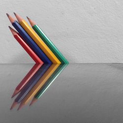 Close-up of colored pencils