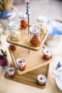 Close-up of tea served on table