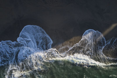 Water splashing in sea