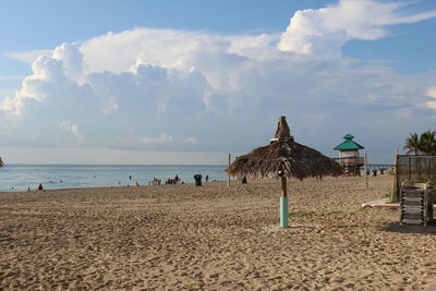 Panoramic view of beach against sky