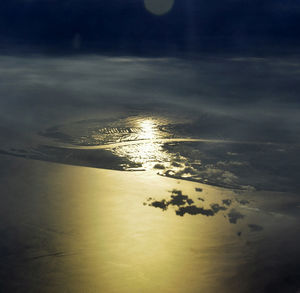 Scenic view of landscape against sky during sunset