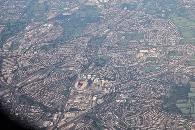 High angle view of cityscape
