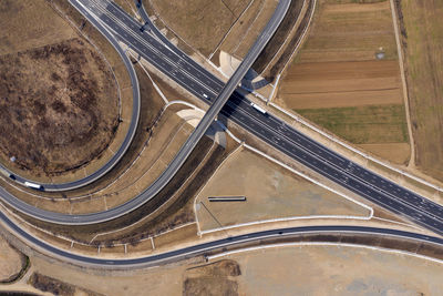 High angle view of elevated road on highway