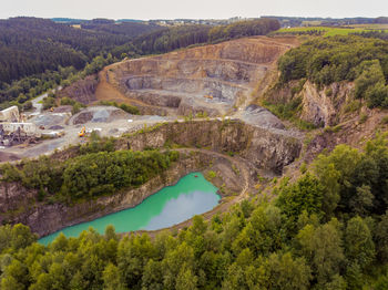 High angle view of lake