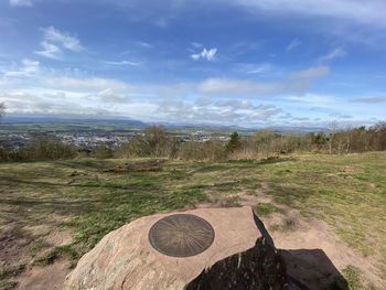 Scenic view of land against sky
