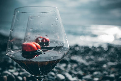 Close-up of drink in glass