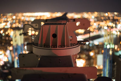 Close-up of illuminated lamp