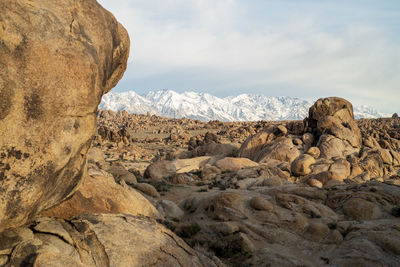 Rock formations against sky