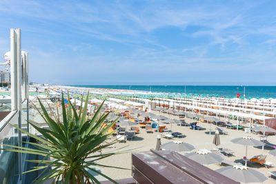 Panoramic view of beach against sky