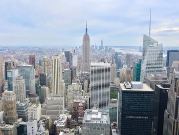 Aerial view of buildings in city