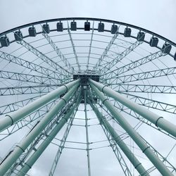 Low angle view of ferris wheel against sky