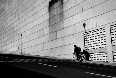 Woman standing in city
