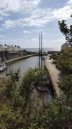 View of river with trees in background