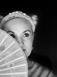 Close-up portrait of a young woman