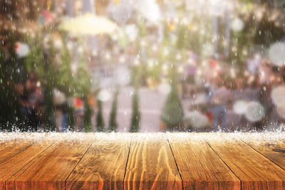 Close-up of raindrops on glass