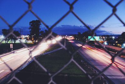 Illuminated city at night