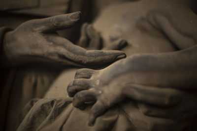 Close-up of angel statue