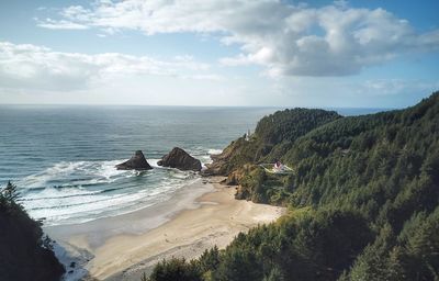 Scenic view of sea against sky