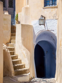 Beautiful cozy santorini street. greece